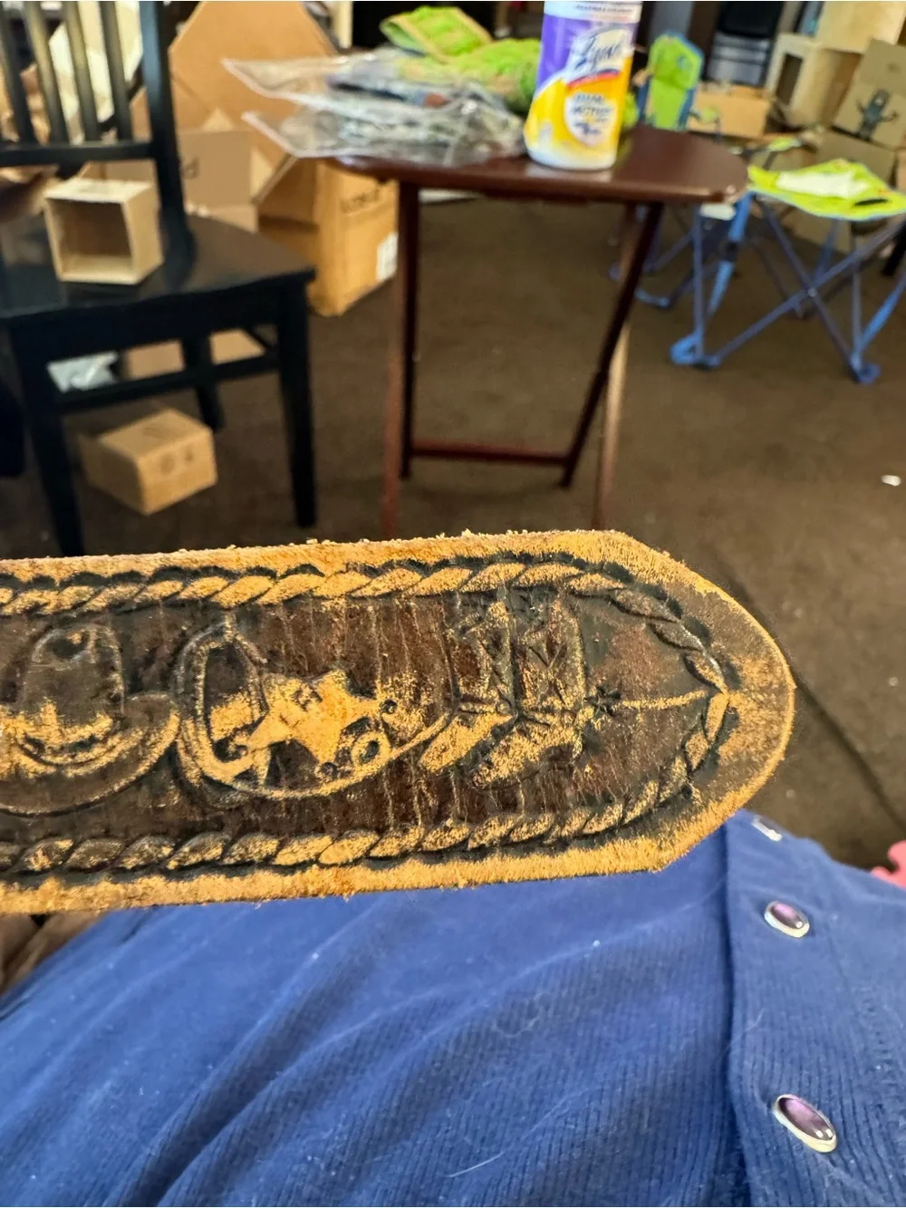 Silver Creek Western Leather Belt and Buckle